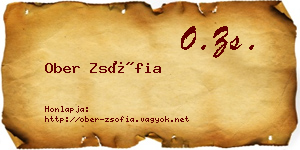 Ober Zsófia névjegykártya